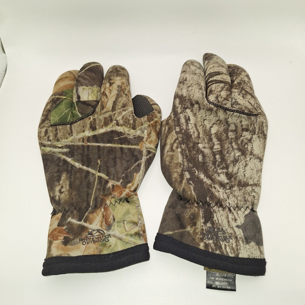 Whitewater Outdoors Hunting Gloves Mossy Oak Break-Up Camo Mens Fleece Large
